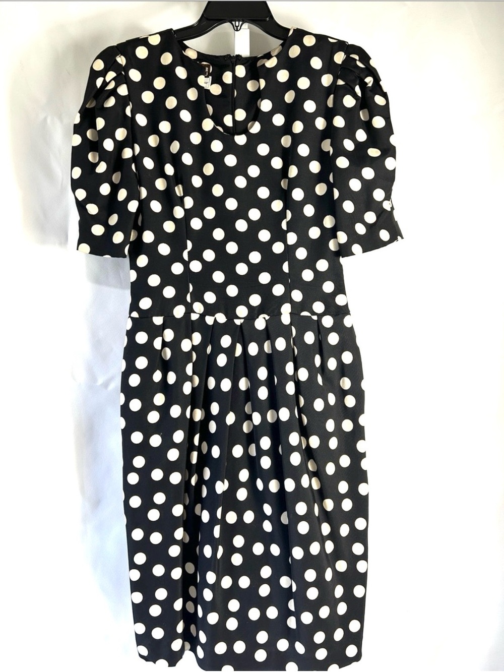 Sax Fifth Avenue Women’s Size 6 Short Sleeve Black White Polka Dot Dress